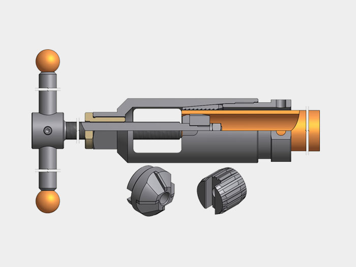 連油內(nèi)倒角焊縫打磨工具